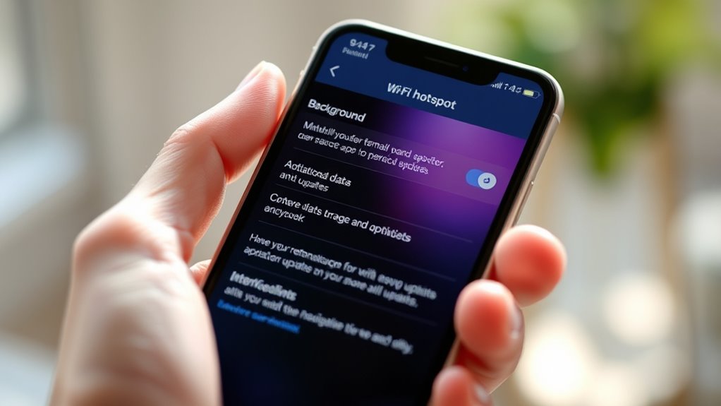 limit background app updates