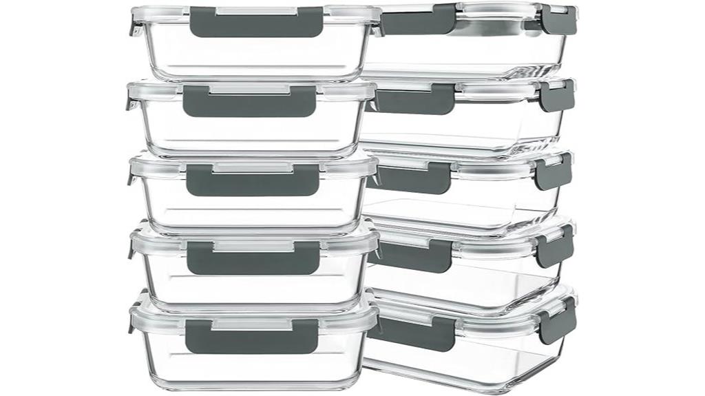 ten pack glass containers