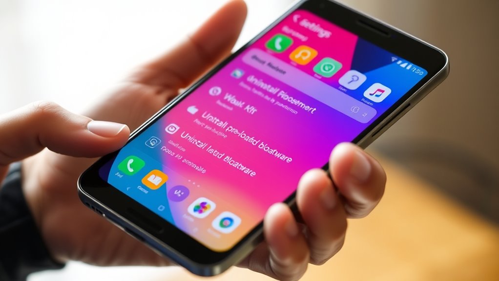 uninstall unwanted pre loaded apps