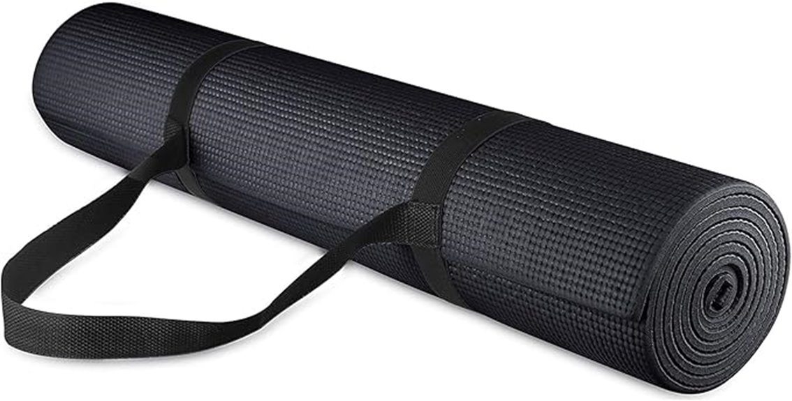yoga mat with strap