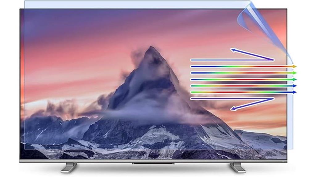 43 inch glare reduction film