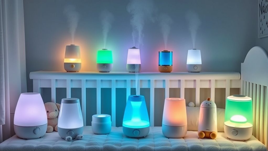 baby room humidifiers with lights