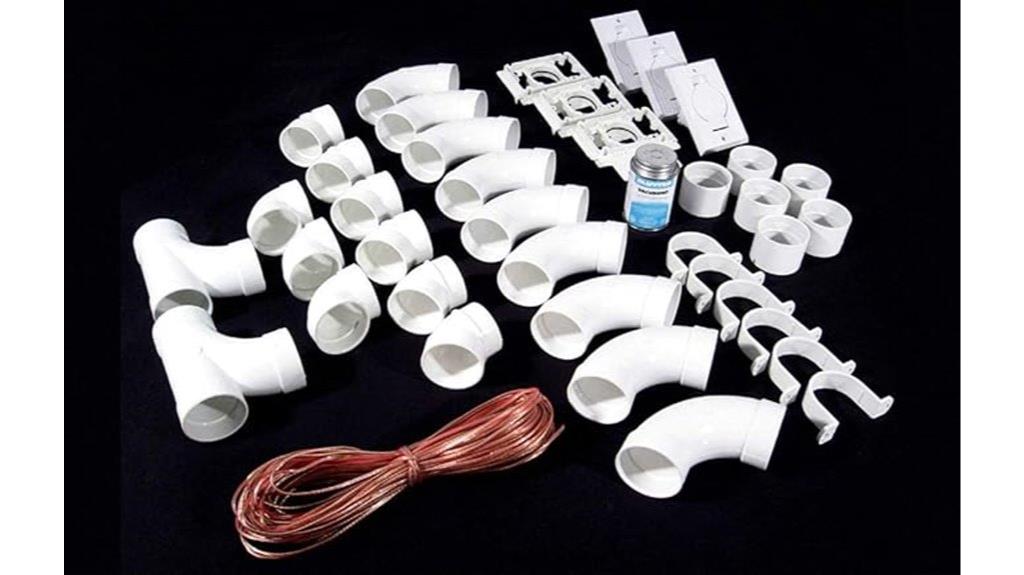 central vacuum fittings set