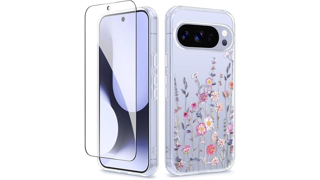 clear floral phone case