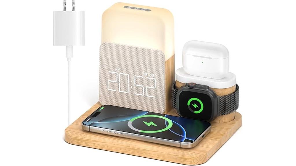 clock charging night light