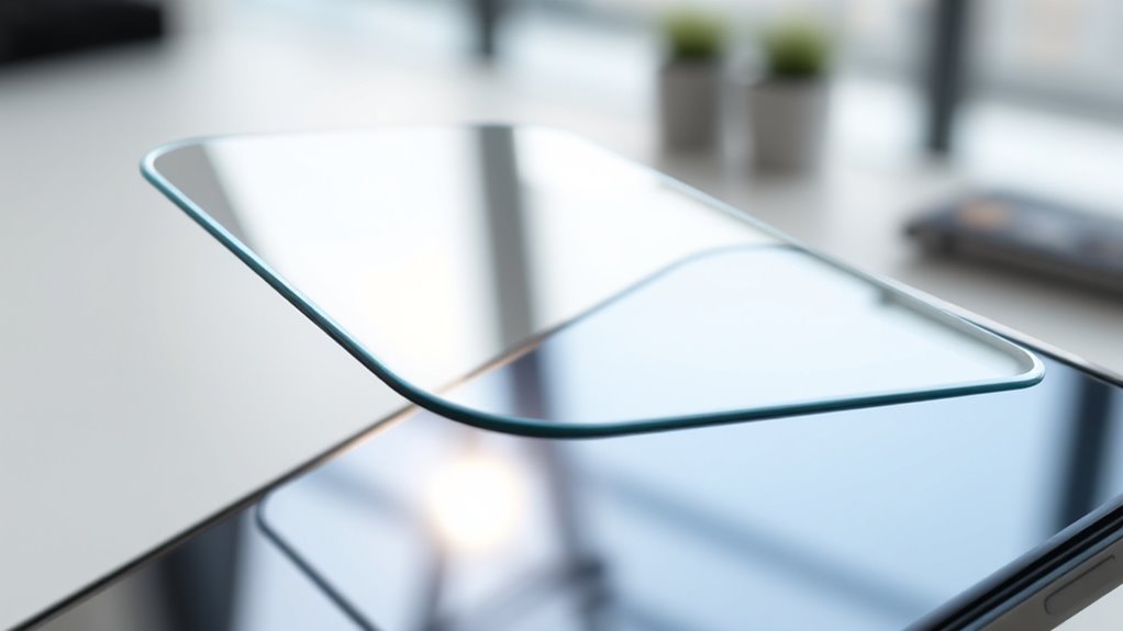 curved coverage and clarity