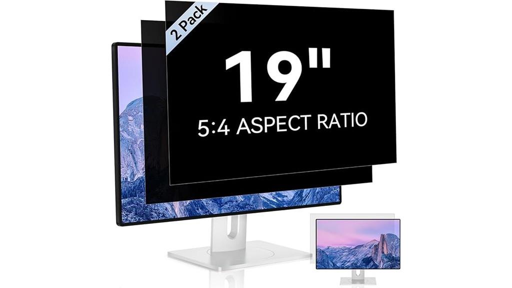 dual 19 inch privacy screens