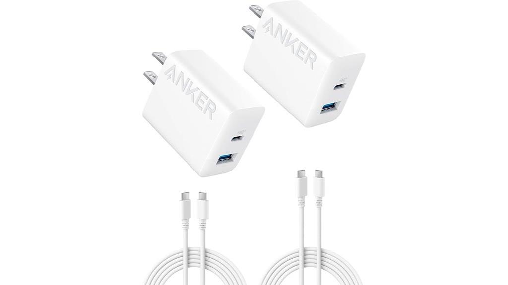 dual 20w usb c chargers