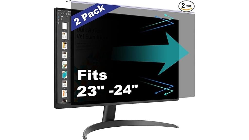 dual 24 inch privacy screens