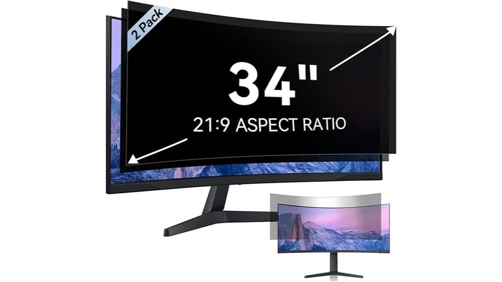 dual 34 inch privacy screens