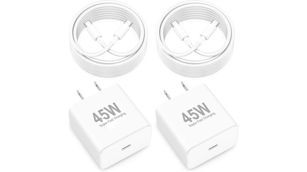 dual 45w usb c chargers