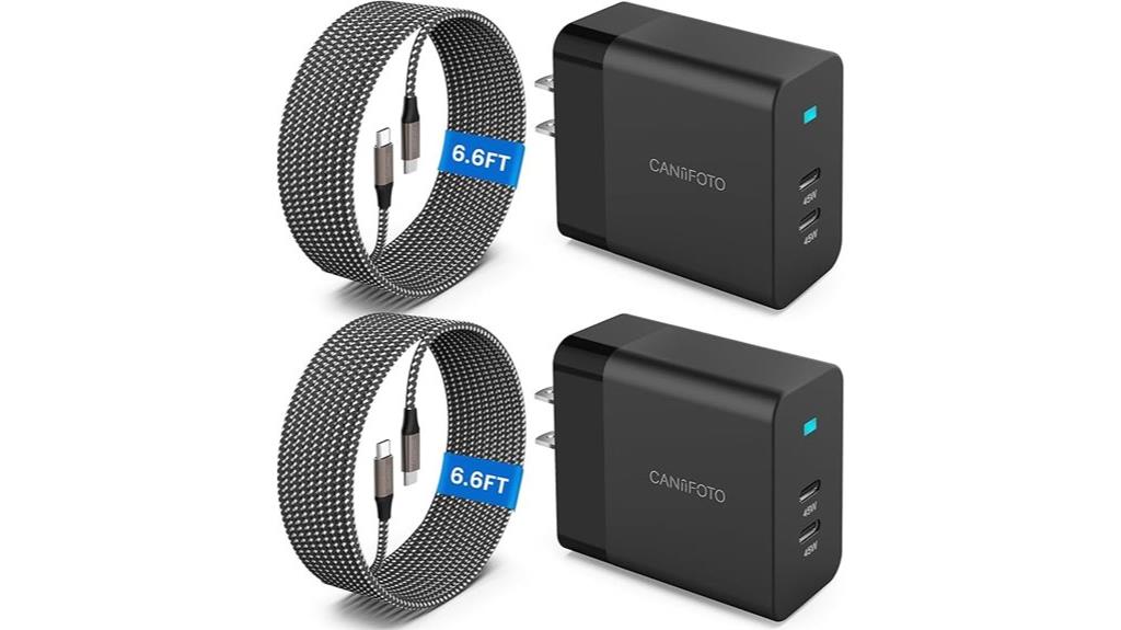 dual 45w usb c chargers