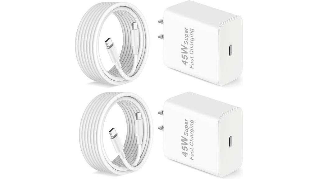 dual pack 45w usb c chargers