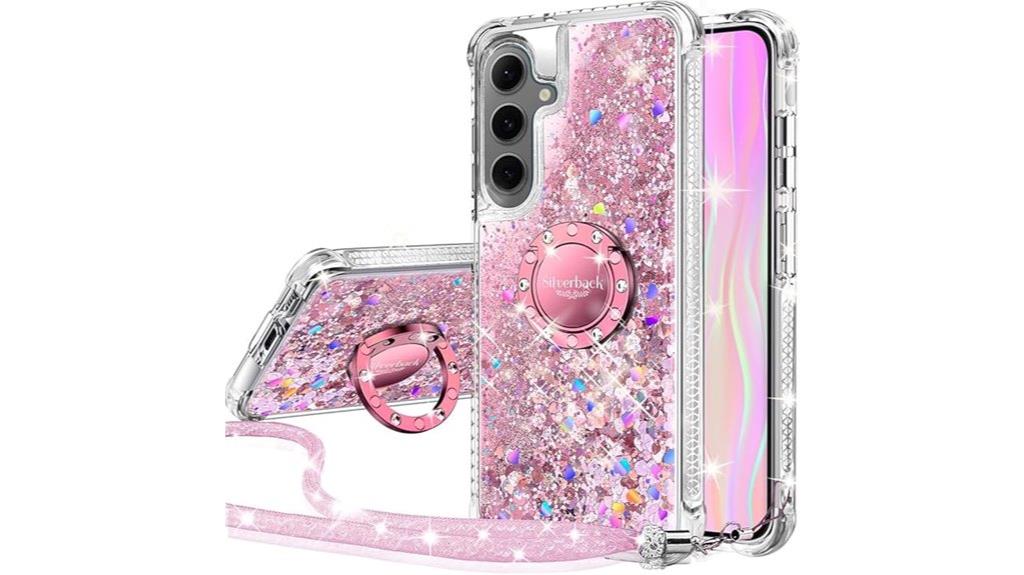 glitter ring stand case