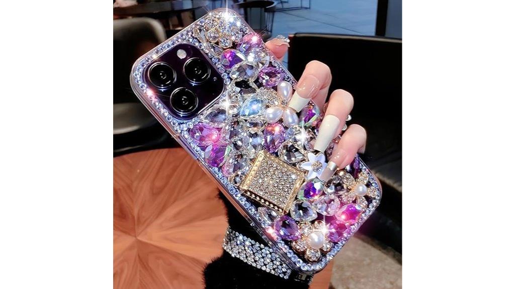 iphone 15 glitter rhinestone case