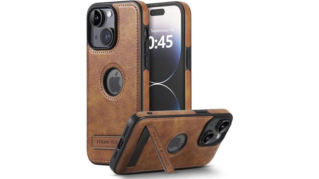 leather brown iphone case