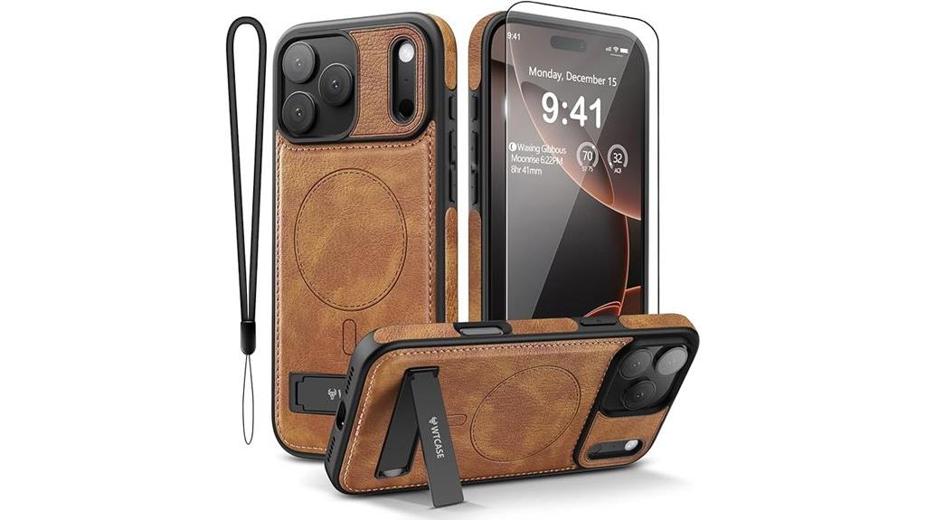 magnetic leather iphone case