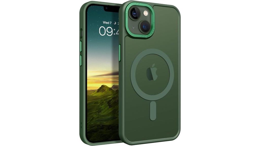 magnetic matte green cover
