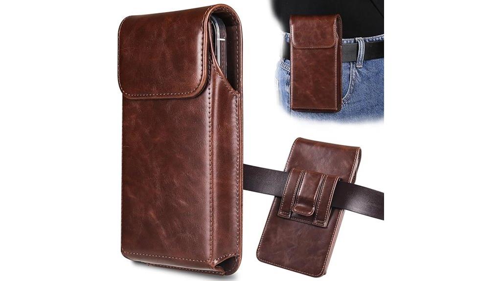 premium leather phone holster