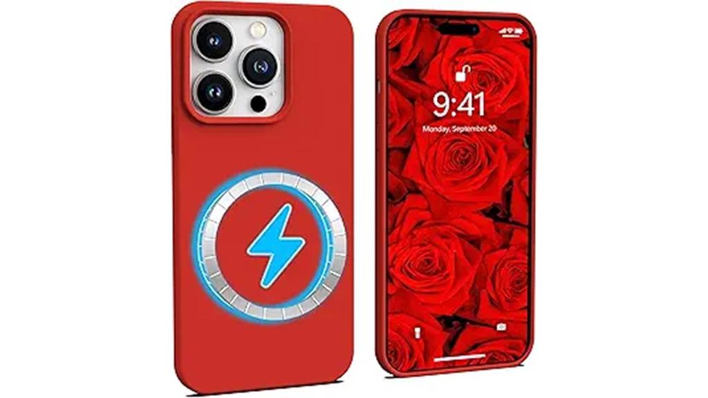 red slim magnetic case