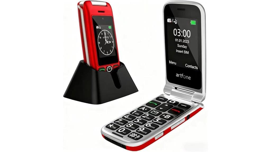 senior red flip phone
