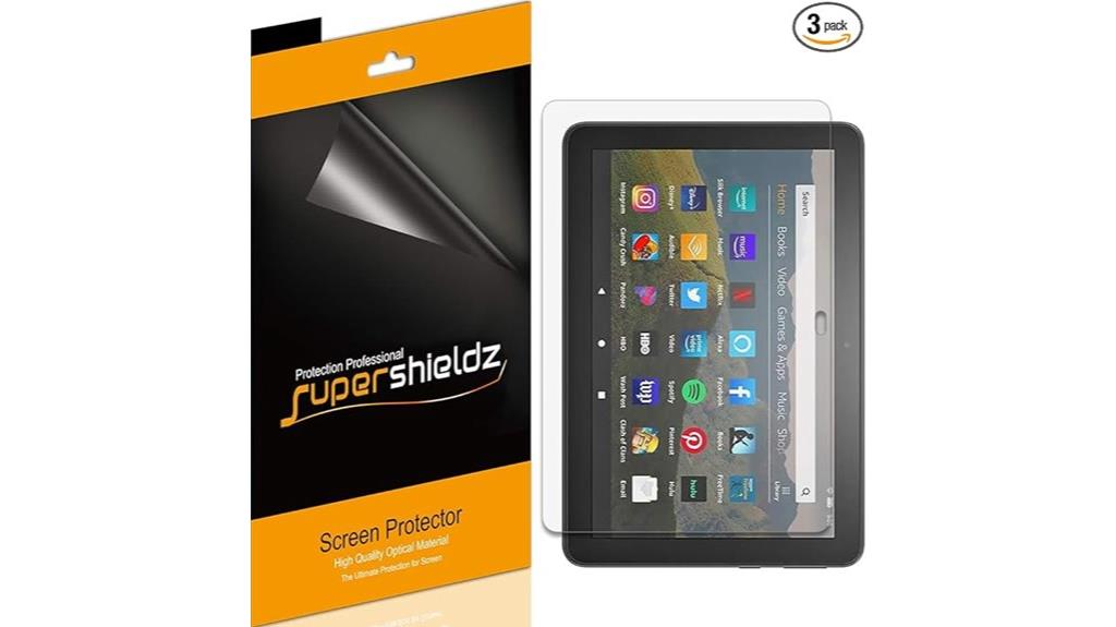 three pack fire hd 8 screen protectors