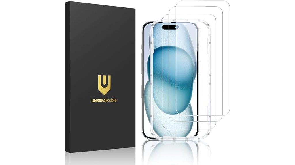 three pack iphone 15 protectors