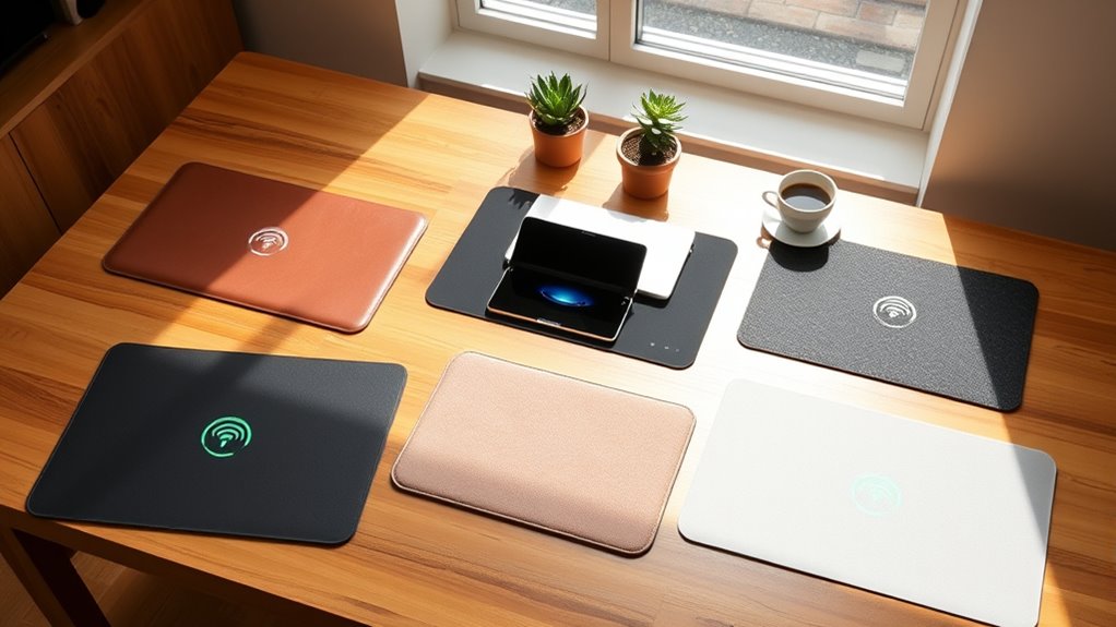 top wireless charging desk mats
