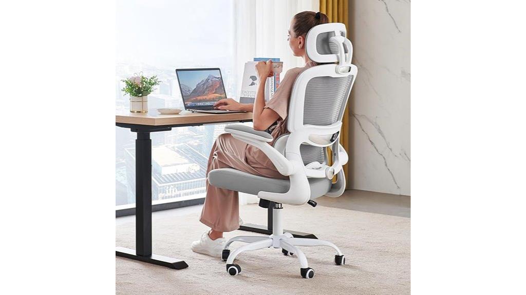 white ergonomic office chair