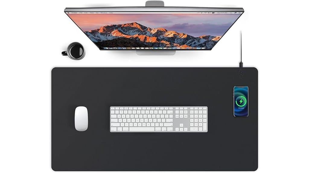 wireless charging leather mousepad