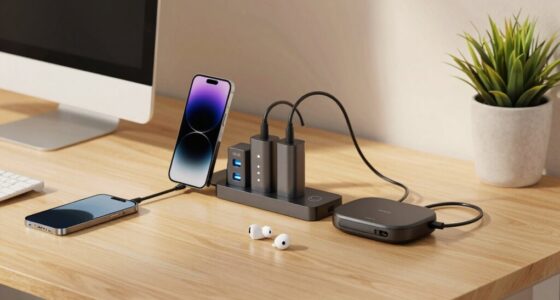 efficient desk charging setup