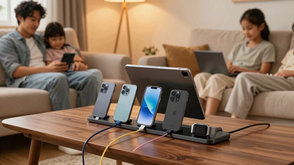 organized multi device charging solution