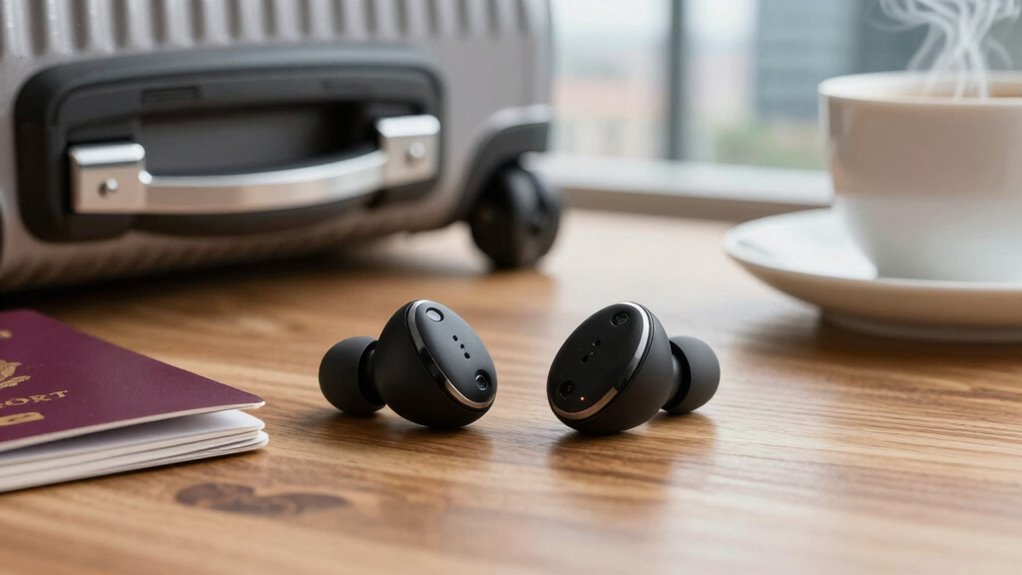 premium noise canceling travel earbuds